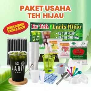 TEH HIJAU PAKET LENGKAP | PAKET USAHA TEH HIJAU ES TEH | TEH HIJAU CHATRAMUE PAKET JUALAN MINUMAN