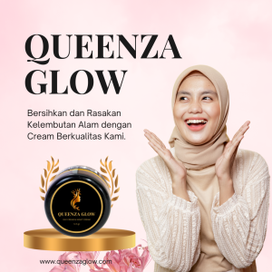 Cream Ori Queenza Glow cream 2in1 ampuh flek jerawat glowing kusam pemutih mencerahkan siang malam acne viral
