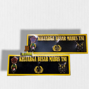 Stiker Mabes TNI KB Hitam Sepasang / Stiker Kb Mabes Tni Motor 2pcs / stiker mabes tni hitam timbul
