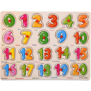 GU Puzzle Kayu Knob ABC Fruit dan Number Murah Chunky Puzzle Anak Kayu 3D Puzzle Huruf Buah dan Angka Jigsaw Wooden Edukasi