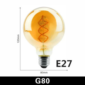 220v E14 E27 4w Led Filament Spiral Light Bulbs Edison Bulb Lights Warm White Retro Candle C35 For Home G45 Amber Vintage Decorative Lamp St64 G80 Screw