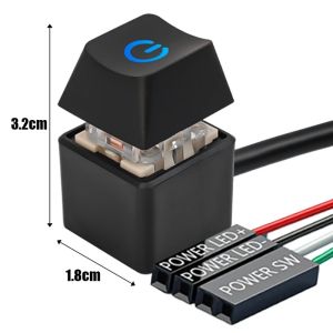 1.96m/1.8m Computer Desktop Switch PC Motherboard External Start Power Button Extension Cable for Office External Start Power