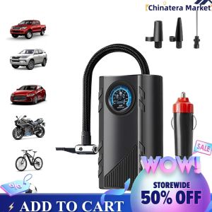 【Chinatera】 Quick Speed Air Pumps Wear Resist with Digital Pressure Gauge for Car Bicycle Tires Balls