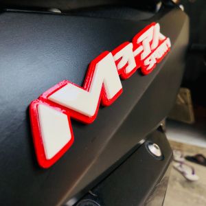 EMBLEM MOTOR MIO VERSI JEPANG VARIASI HURUF TIMBUL 3D BAHAN RESIN