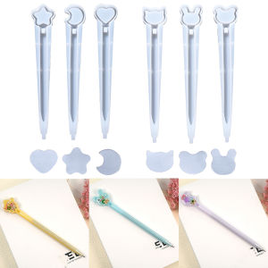 Quicksand Cute Pen Silicone Mold Heart Epoxy Resin Casting Mould for DIY Pen Holder Epoxy Resin Making Crafts Decor