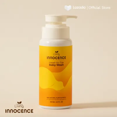 Innocence 100% Natural Head to Toe Baby Wash Conscious Living - สบู่เหลวอาบน้ำและแชมพูเฮด ทู โทสำหรับเด็กและทารก ออร์แกนิค 100%