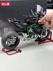 Spray 1:6 Kawasaki H2R Alloy Large Motorcycle Model Diecast Precision Sound Light Simulated Kid Boyfriend Gift Display-worthy