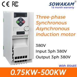 380V VFD 0.75-55KW Input 3-Phase 380V Output 3-Phase 380V Three-phase 380V Synchronous Asynchronous Motor Speed Controller Frequency Regulator AC Drive Inverter