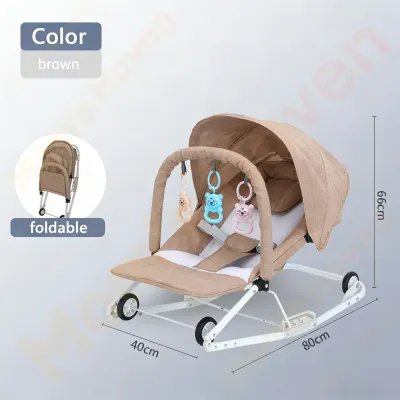 Baby Rocking Chair Newborn Foldable Baby Bouncing Chair With Toy Rack Baby Bouncer Baby Rocker Safety Rocking Chair