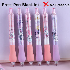 Pen Hitam Sanrio Kuromi Cinnamoroll My Melody Pochacco Pen Tekan 0.5mm Smooth Pen Student Alat Tulis Comel Sekolah Sanrio limited Press Gel Pen Kuromi Black Pen Ball Pen Signature Melody Gift 三丽鸥按动中性笔库洛米限量版i黑笔可爱玉桂狗联名刷题笔st笔尖顺滑0.5 A172
