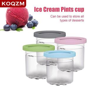 [COD] KOQZM KITCHEN Ice Cream Pints Cup For Ninja Creamie Ice Cream Maker Cups Reusable Can Store Ice Cream Pints Containers With Sealing