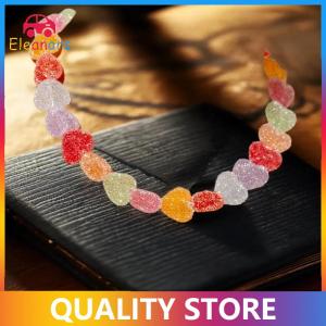 [Eleanor] 1 Mảnh Cô Gái Ngọt Ngào Gummy Nhựa Kẹo Charms Stack Đồ Trang Sức Choker Vòng Cổ Mới Đầy Màu Sắc Thạch Dây Chuyền Trái Tim Cho Phụ Nữ Quà Tặng