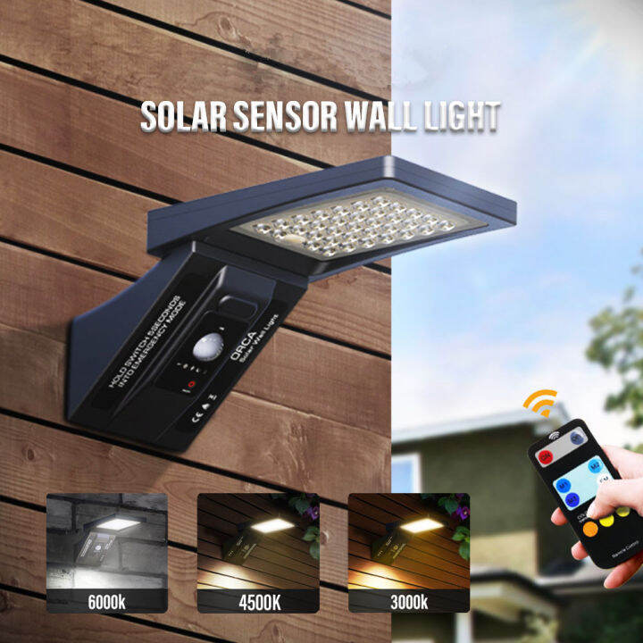 Seville LED Outdoor Solar Wall Light IP65 Waterproof with Remote ...