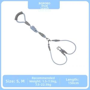 FCVOA Anti-Tangle Dog Leash for Two Dogs