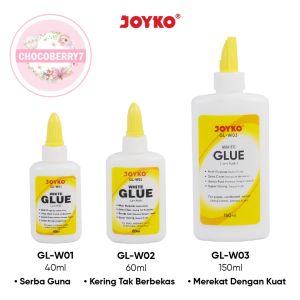 White Liquid Glue Lem Putih Cair Kertas Joyko GL-W01 W02 W03