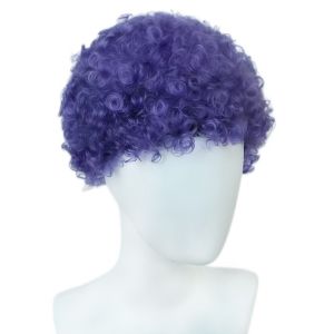 PYA94 Fancy Dress Adult Kid Afro Wig Funny Curly Colorful Fan Hair Punk 80s Halloween Rainbow Clown Wig Birthday Party
