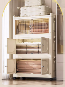 กล่องเก็บของ วัสดุพีพี ชั้นเก็บของ ขึ้นและลงทั้งสองข้าง สง่างาม หน้าต่างโปร่งใส ถอดออกได้ แฟชั่น