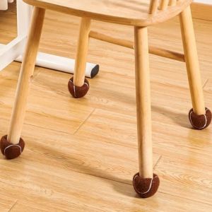 NEXTYOO 4Pcs Hình dạng quần vợt Bọc chân ghế bàn Chống mài mòn Chống ồn Bọc chân đồ nội thất Bền bỉ Bao bảo vệ Tất bàn ăn Sử dụng tại nhà