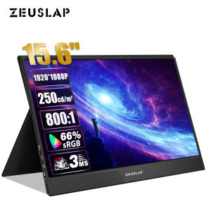 ZEUSLAP 15.6inch touch screen portable lcd monitor 1920x1080P usb type c HDMI-compatible for macOS ps4/ps5 switch xbox laptop computer phone etc