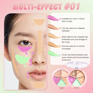 SANIYE (R1179) Matte Brightening Concealer Makeup High Coverage 5 Warna Profesional Wajah Makeup