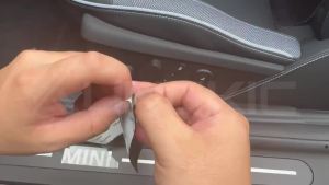 ForCooper ACEMAN J05 J01 Suede Car Seat Adjustment Button Frame Sticker Interior Accessories