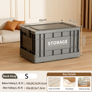 NEST Foldable Storage Box Industrial Style Toy Sundries Clothes Storage Box Household Large-Capacity Wheeled