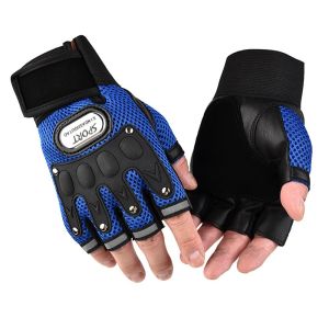 GENENIC Người đàn ông Tập thể dục Găng Tay xe máy Đi xe đạp Chống-Trượt Cọ Thở Xe đạp Găng Tay Găng Tay Cưỡi Găng Tay Găng Tay PU Da Ngón Găng Tay Găng Tay