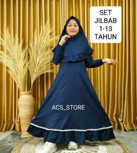 Gamis Anak Perempuan Set Jilbab Terbaru
