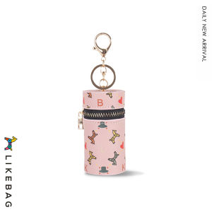 LIKEBAG Túi Đựng Son Môi Graffiti Chính Hãng Túi Da PU Túi Đựng Chìa Khóa Mặt Dây Chuyền Túi Messenger Mini Quà Tặng Dây Đeo Vai