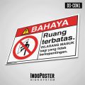 Safety Sign Rambu K3 PVC ANSI Ruang Terbatas Confined Space M 45x30cm. 