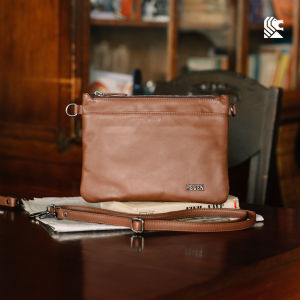 Clutch Handbag Pria Kulit Sapi Lembut Halus Mewah Keren Awet 6 Slot Kartu Bisa Jadi Slingbag