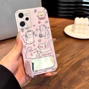 Case for Realme C35 REALME C31 2022 5G phone casing Softcase Silicone Protector shockproof Clear Cover new design aesthetic CARTOON CAT with holder TKYYMZJ01