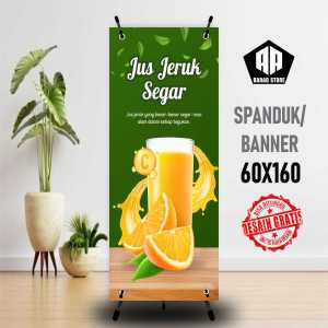 Spanduk Banner ES JERUK PERAS ORANGE BISA REQUEST