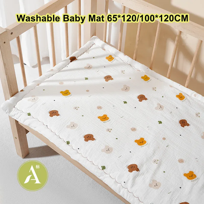 Washable Cotton Crib Mattress Baby Bed Cushion Sleeping Pad Kindergarten  Nap Mat 65*120/ 100*120CM