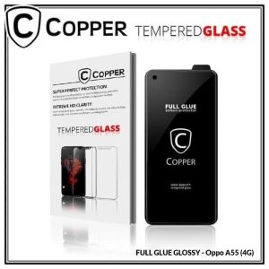 Oppo A55 (4G) - COPPER Tempered Glass Full Glue PREMIUM Glossy