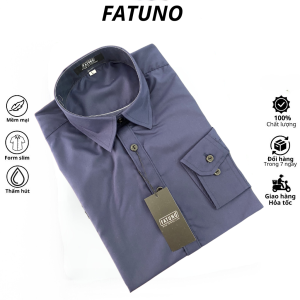 Áo Sơ Mi Nam FATUNO Chất Vải Lụa Cotton Bền Đẹp Mềm Mại Thoải Mái Gấp Hộp Sơ Mi Giúp Chống Nhăn