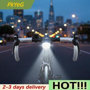 PkYeG Reliable Performance USB Rechargeable Bicycle Headlight and Taillight Waterproof for Night Travel