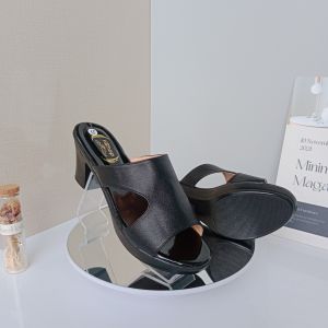 Dép nữ PU Nhẹ Êm HShop cao gót hở mũi quai chữ hát siêu rẻ 3 phân 5 phân 7 phân 8 phân đủ Size lớn nhỏ KH-09