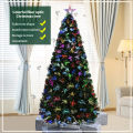 Fiber Optic Christmas Tree, Prelit Artificial Christmas Tree with Color Changing Lights and Top Star. 