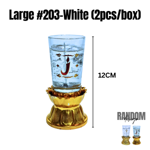 Home decor Lucky chinese gel candle white