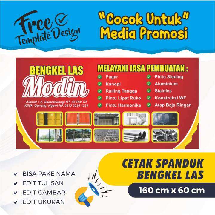 Spanduk Banner Bengkel LAS Custom 160x60 | Lazada Indonesia