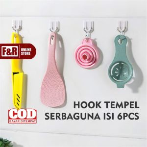 GANTUNGAN Hook Multifungsi Gantungan Baju Organizer Gantungan Baju Tempel Cantolan Kunci Hook Tempel