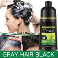 500ML Herbal Black Hair Shampoo Hair Dye Shampoo Professional Turn Your White/Gray Hair Into Black In Just 5 Minutes No Irritable Odor Hair Color Shampoo. 