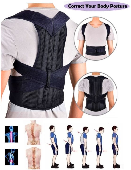 Magnetic Therapy Adjustable Posture Corrector Body Back Pain Brace