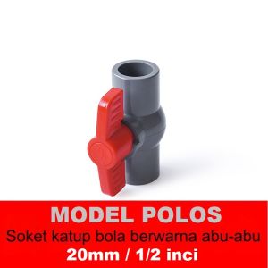 kran pipa air pvc katup penghenti air katup bola pvc standar nasional sangat kuat kualitas premium tahan banting abu abu