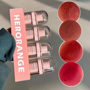 HERORANGE Matte Lip Glaze Set Long-lasting Waterproof Moisturizing Non-stick Cup Lipstick Lip Tint