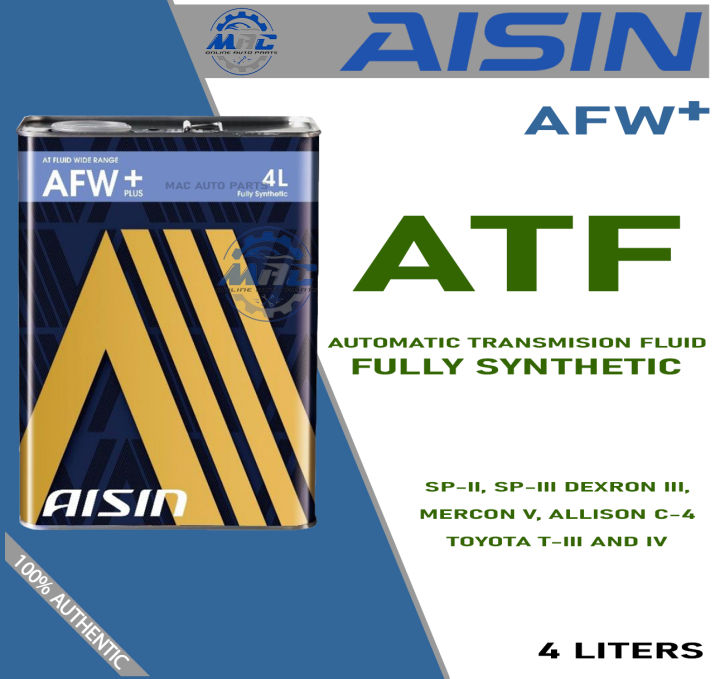 AISIN ATF AFW+ automatic transmission fluid 4 liters and 1 liter FULLY ...
