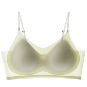 Maniyun 12D Super Thin Silk Seamless Bra Adjustable Strap Fixed Cup Non-wired Comfort Bra Lingerie