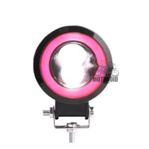 Lampu tembak 2LED sorot Bulat CWL HI LOW LED 2 mata lensa 4D