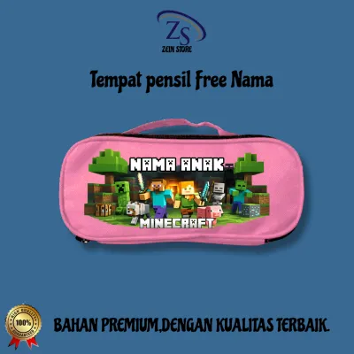 Kotak Pensil Minecraft Bisa Tambah Nama